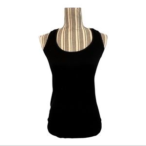 Black tank top ribbed large stretch